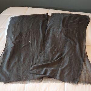 Chic Black Sheer Wrap